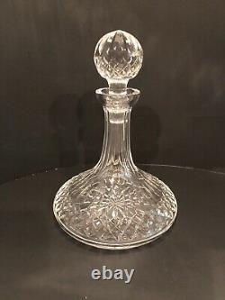 Waterford Lismore Irish Cut Crystal Ships Decanter With Stopper