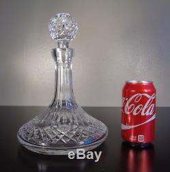 Waterford Lismore Ships Decanter 10.25 Cut Crystal Heavy Signed Art Glass Exc