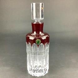 Waterford Mixology Talon Red Decanter Cut to Clear Crystal 10 1/2 Inches Tall