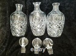 Waterford, Regaska, Block, Irish Rose set of 6 Cut lead glass decanters