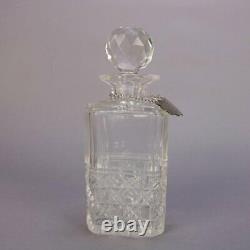 Waterford School Cut Crystal & Steiff Pewter Brandy Liquor Decanter 20th Century