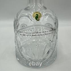 Waterford Seahorse Nouveau Decanter & Stopper Elegant Crystal Barware