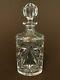 Waterford Signed Overture Cut Crystal Glass Oval Liquor Decanter W Stopper