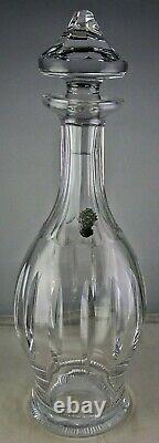 Waterford Tall Crystal Glass Decanter Cut Vertical Pattern Made In Ireland