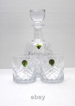 Waterford Woodmont Decanter DOF Glasses Set #3748 Free Ship