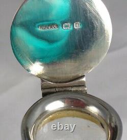 Whisky Tot/noggin & Label Solid Silver And Crystal Glass 1911 & 1913