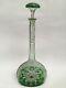 Wonderful Baccarat Crystal Green Cut-to-clear Tsar Decanter With Stopper 17